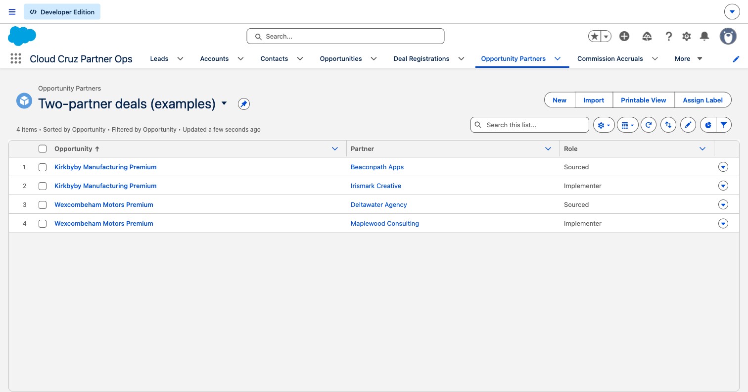 Two deals, each sourced by one partner and implemented by another